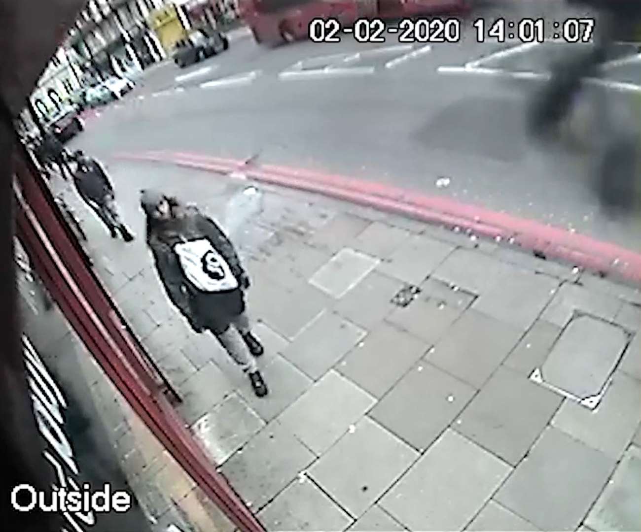 Sudesh Amman walking along Streatham High Road before attacking two people (Metropolitan Police/PA)