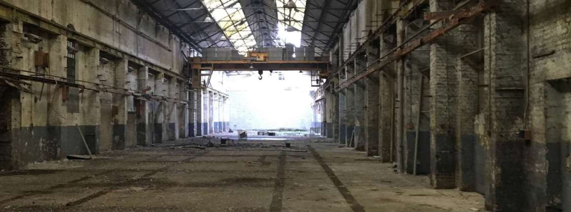 How the former railway works currently look inside