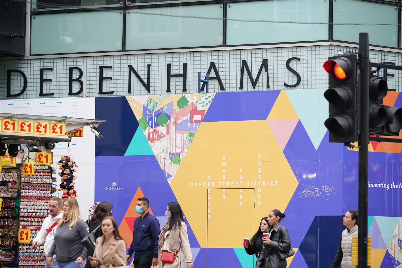 Debenhams’ Oxford Street store was part of a limited number of its sites not to reopen after the latest lockdown (Yui Mok/PA)