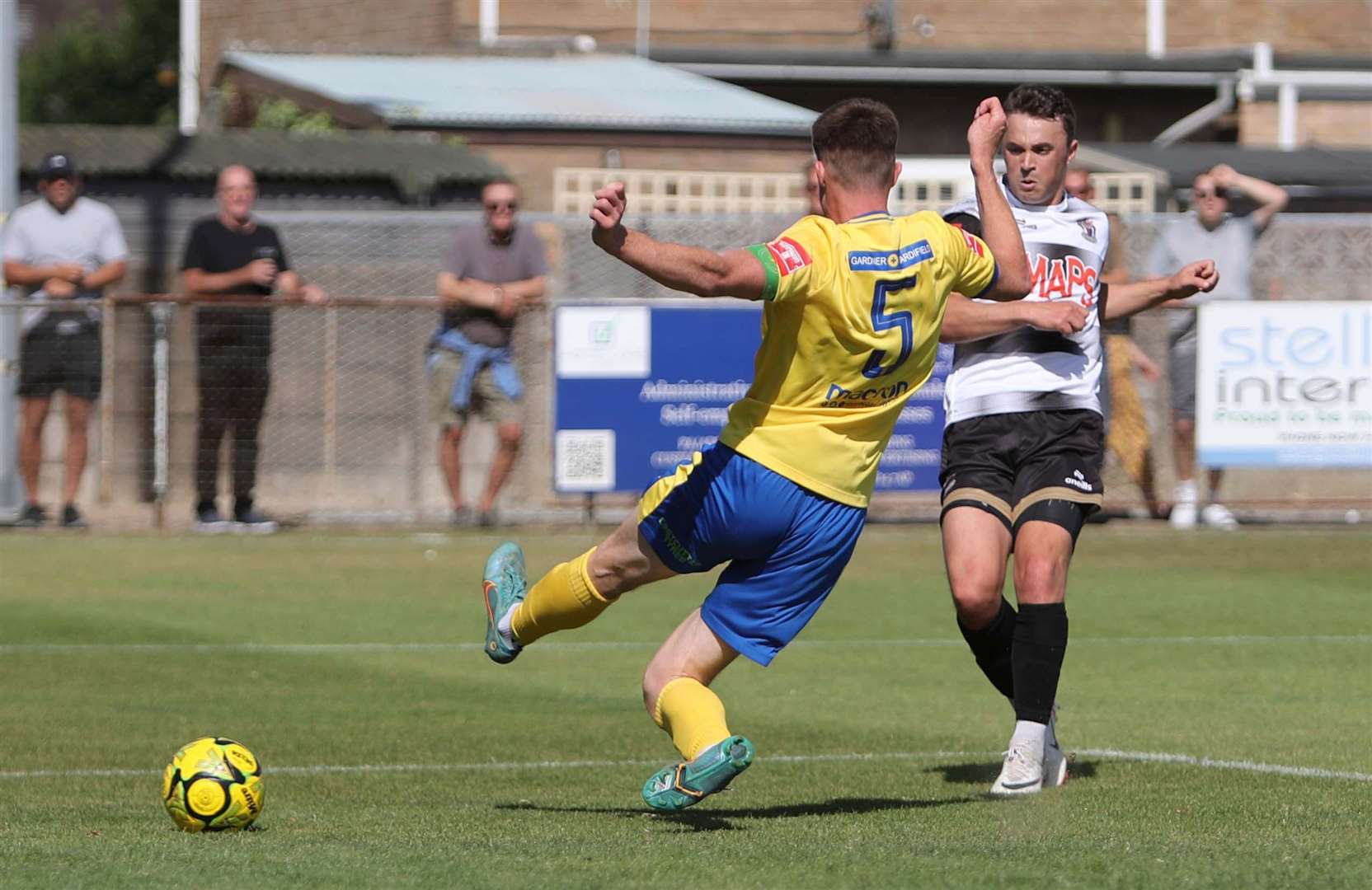 Rory Smith scores for Deal against Lancing. Picture: Paul Willmott