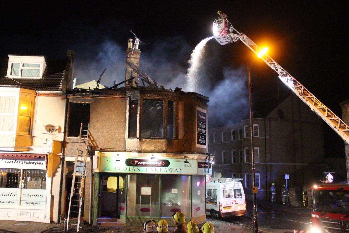 Crews work to distinguish the fire. Picture credit: Phillip Royles