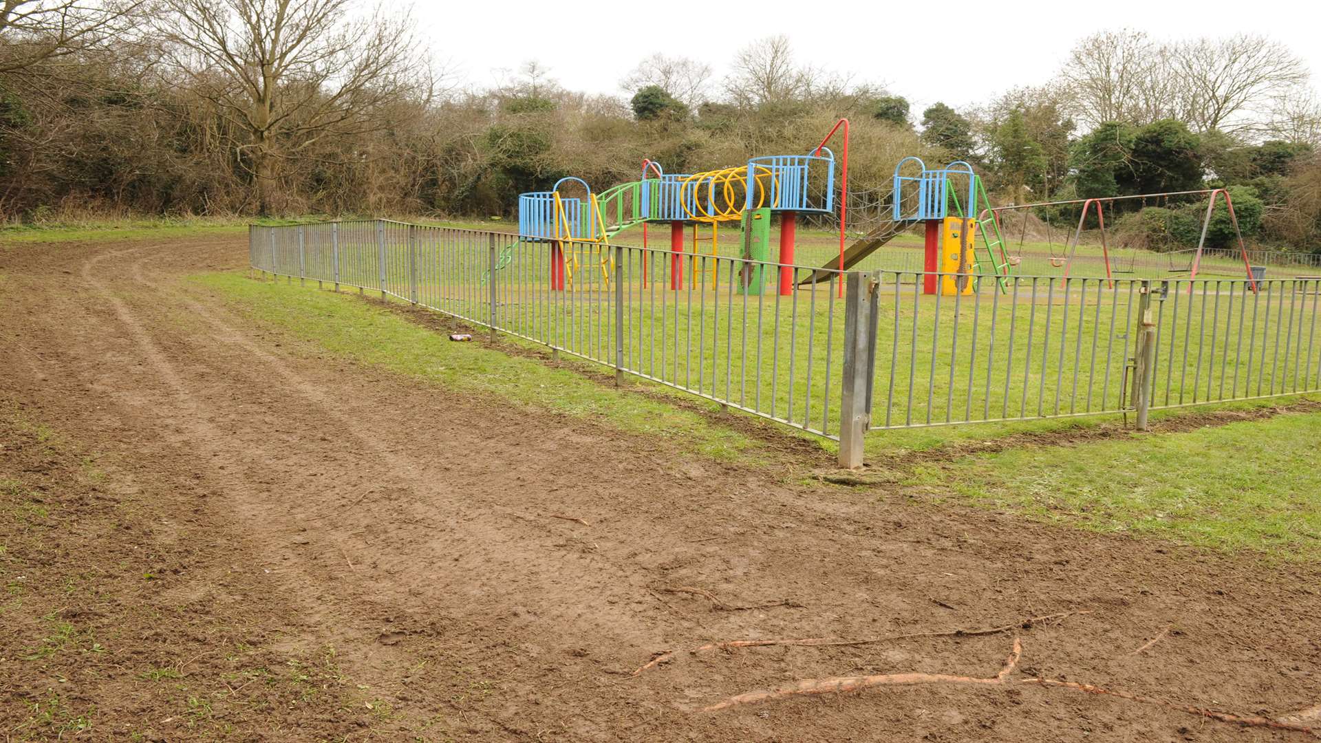 Quad bikes have torn up the grass at the Princes Avenue play area