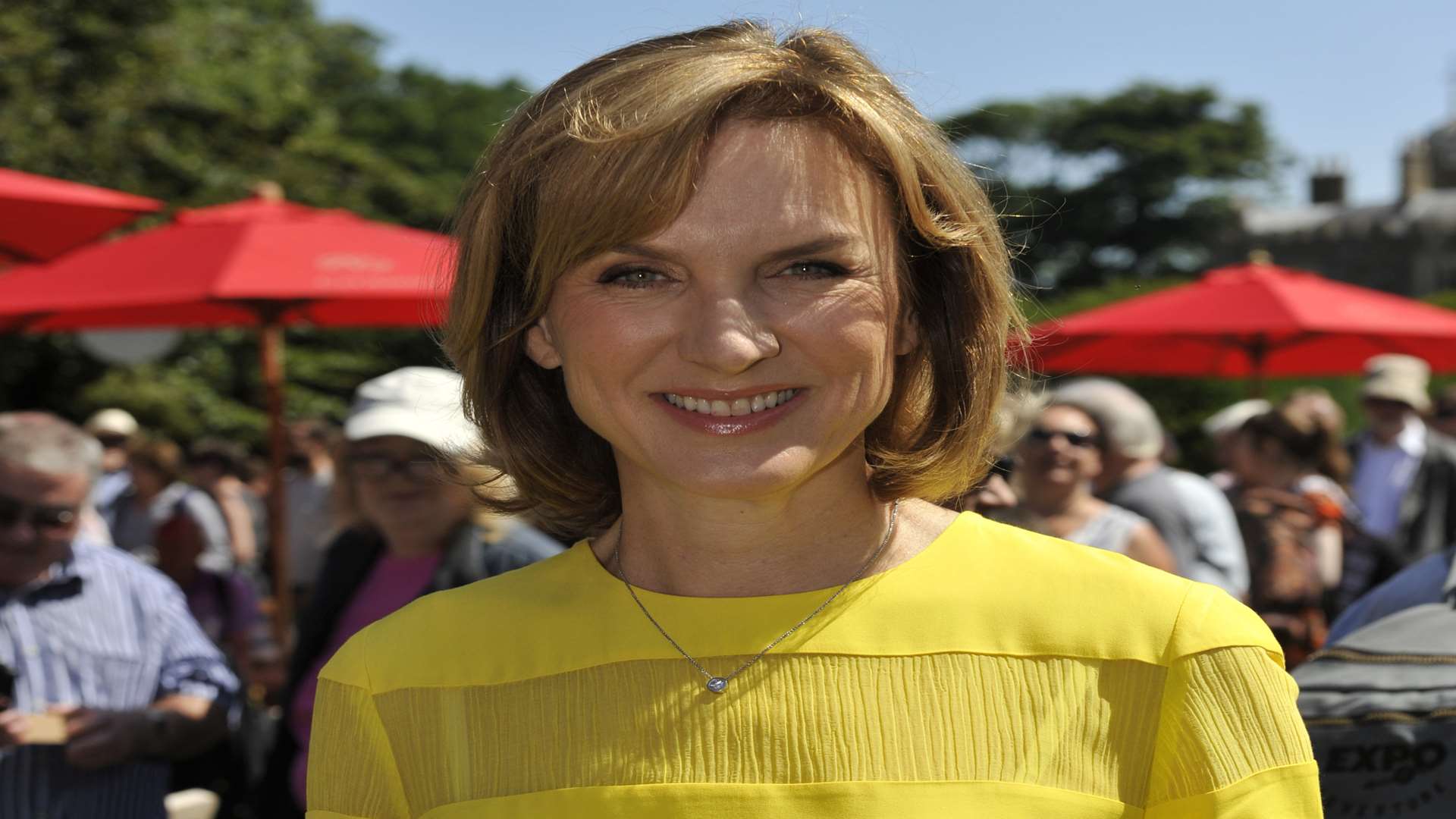 Presenter Fiona Bruce at Walmer Castle in August