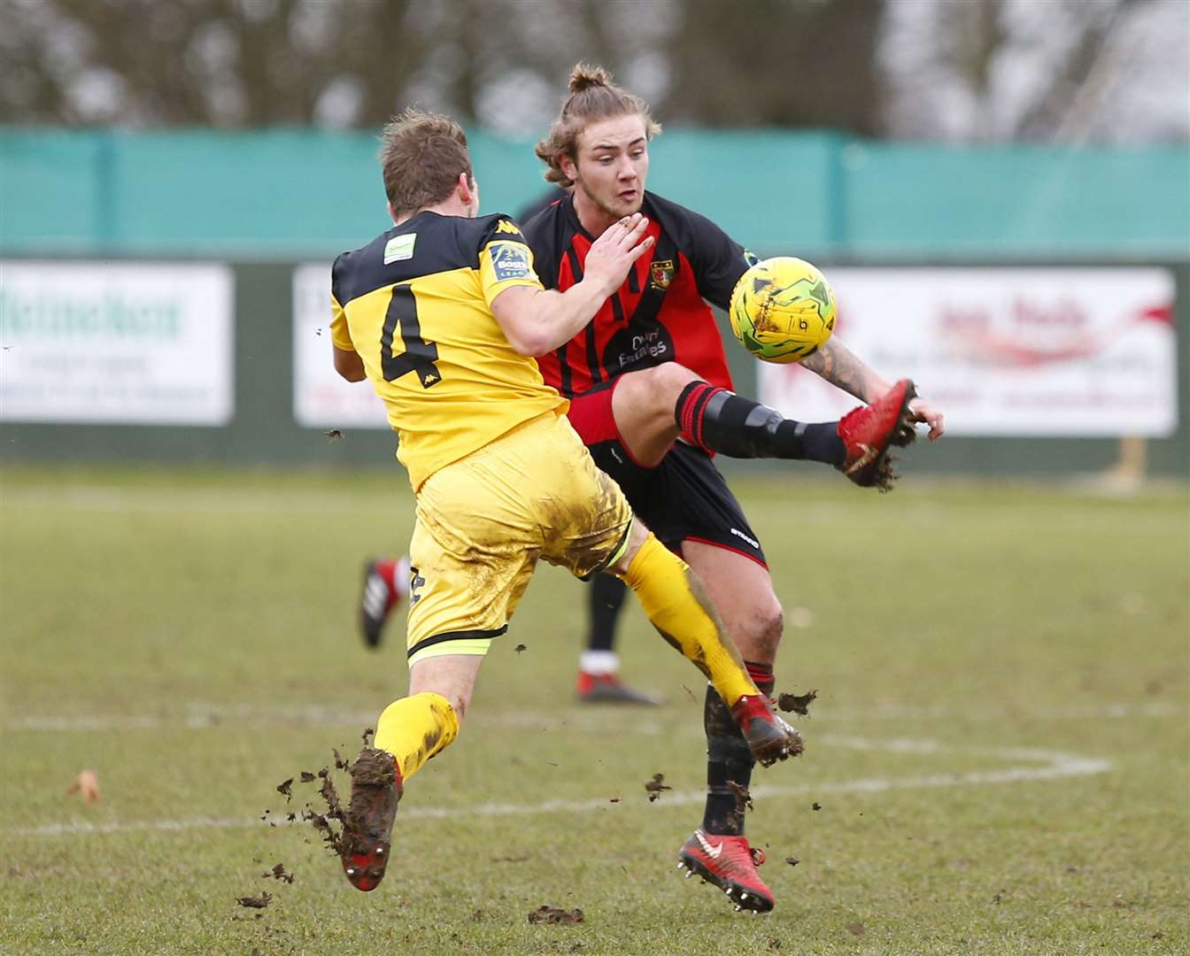 Lewis Chambers in action during his first spell at Sittingbourne Picture: Andy Jones