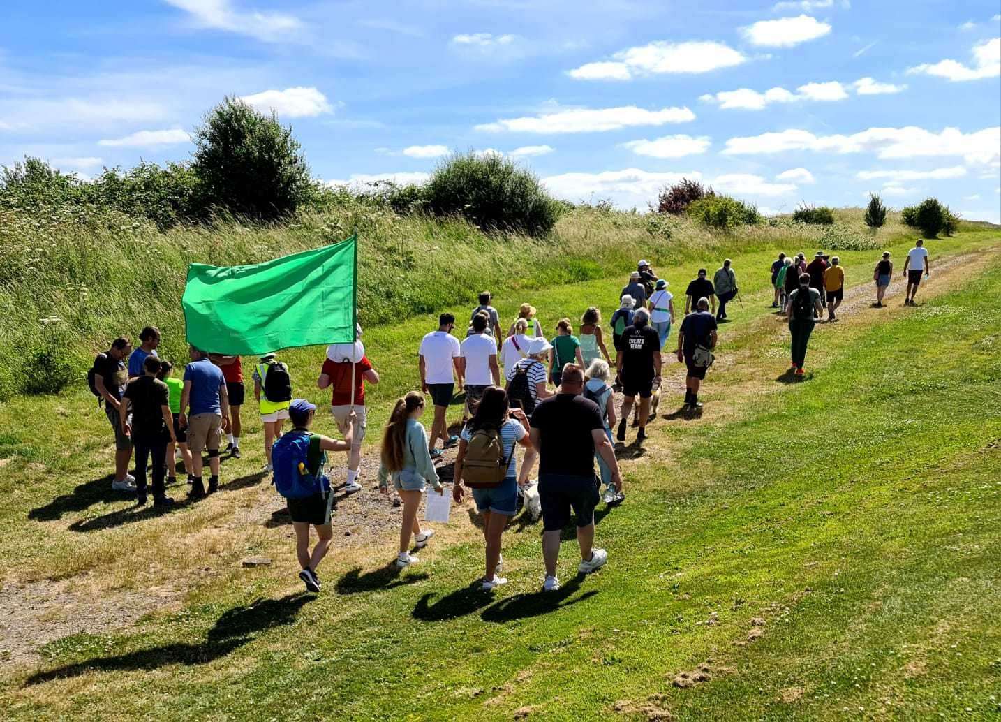 Villagers opposed to the development of Pedham Place Golf Course took part in a protest walk organised by the pressure group Protect our Green Space Together