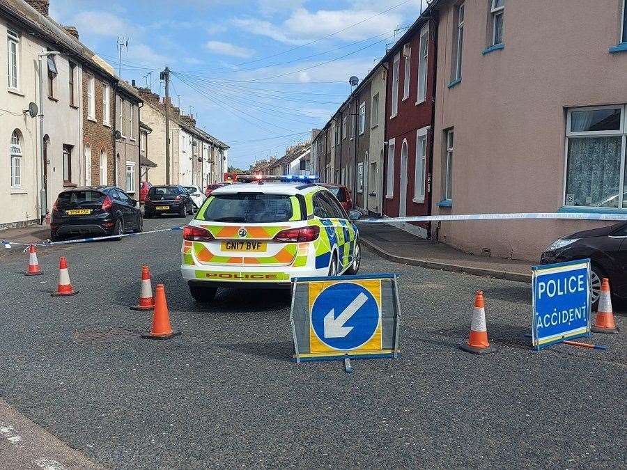 Police closed the road while fire crews dealt with the incident. Picture: Kent Police Specials