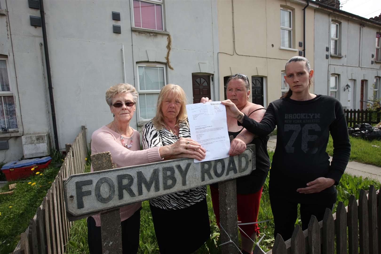 Tenants were evicted from Formby Terrace, next door to the site, in 2015