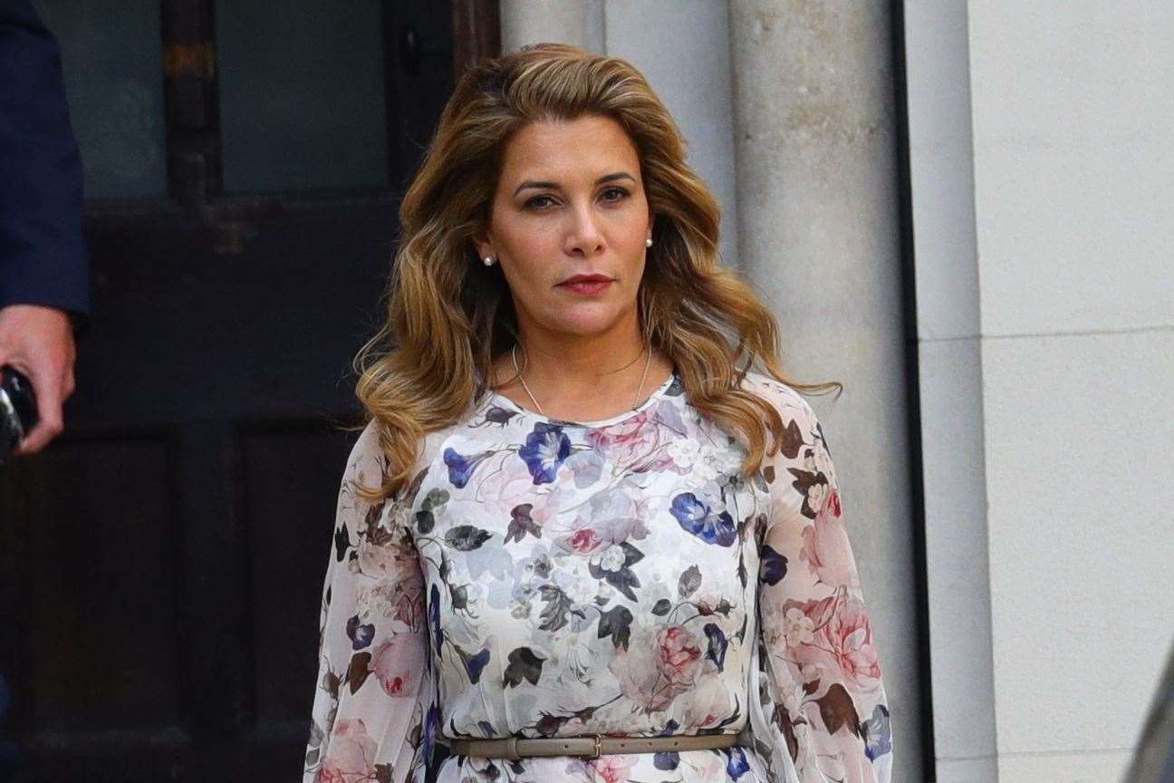 Princess Haya outside the Royal Courts of Justice following an earlier hearing (Aaron Chown/PA)