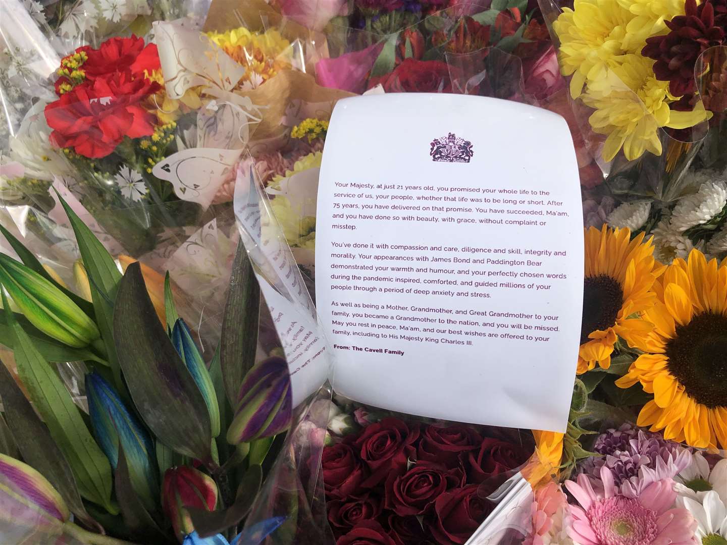 Many have left their messages of thanks and condolences