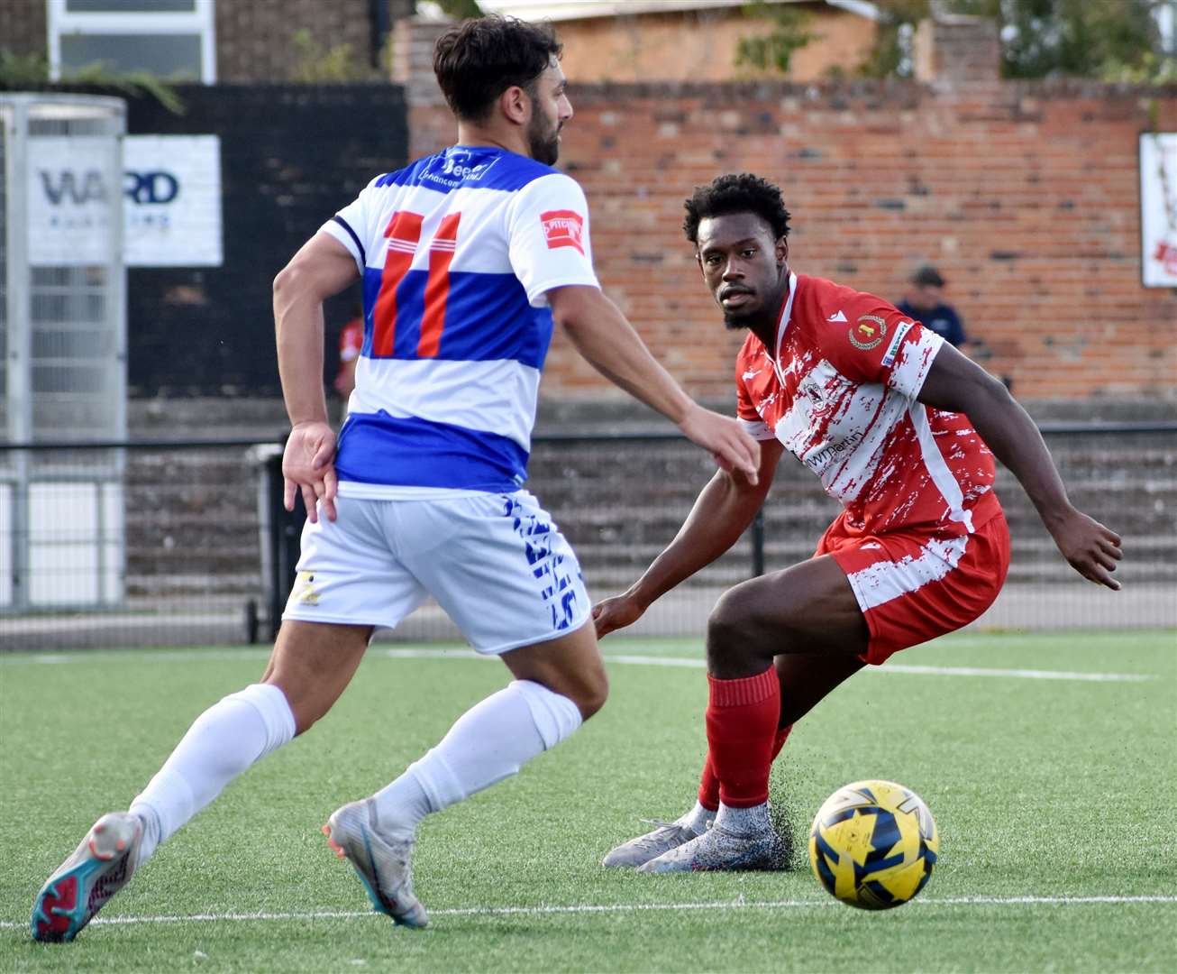 Sheppey's James Bessey-Saldanha on the front foot at Southwood. Picture: Randolph File