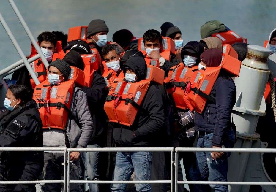 There were 254 people who made the crossing into Dover on Sunday. Picture: Gareth Fuller/PA