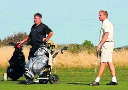 Battling it out in the chamber golf day