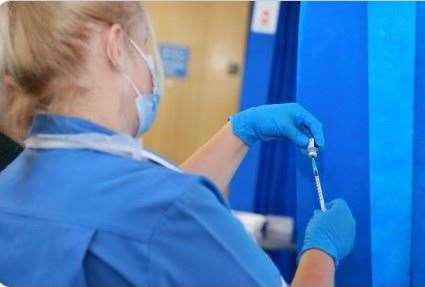 Vaccines have started to be given to patients at Medway Maritime Hospital in Gillingham today