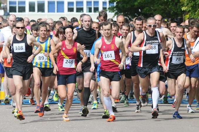 The start of the Sittingbourne Invicta 10k race