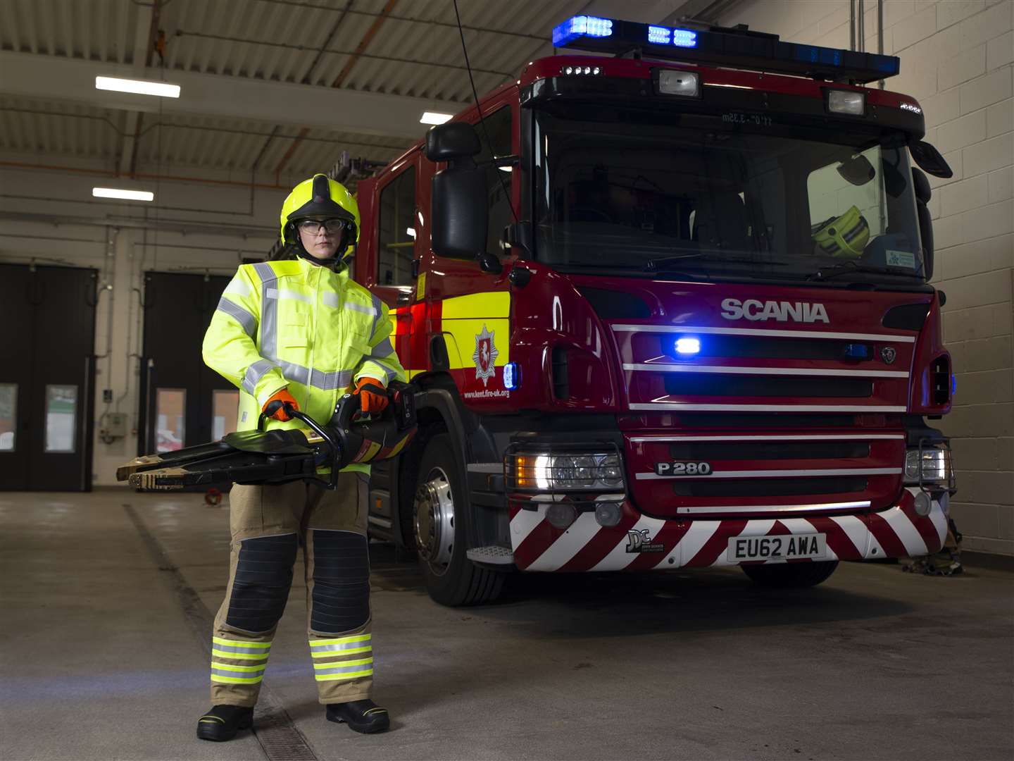 Kent firefighters model the new uniforms