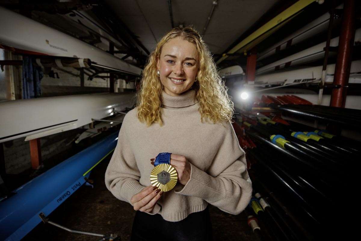 Gold medallist Hannah Scott at Bann Rowing Club in Coleraine (Liam McBurney/PA)