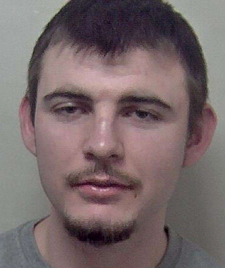 Josh Sayer, from Margate, was jailed for 18 months for assault casing actual bodily harm, possessing a bladed article and assault by beating