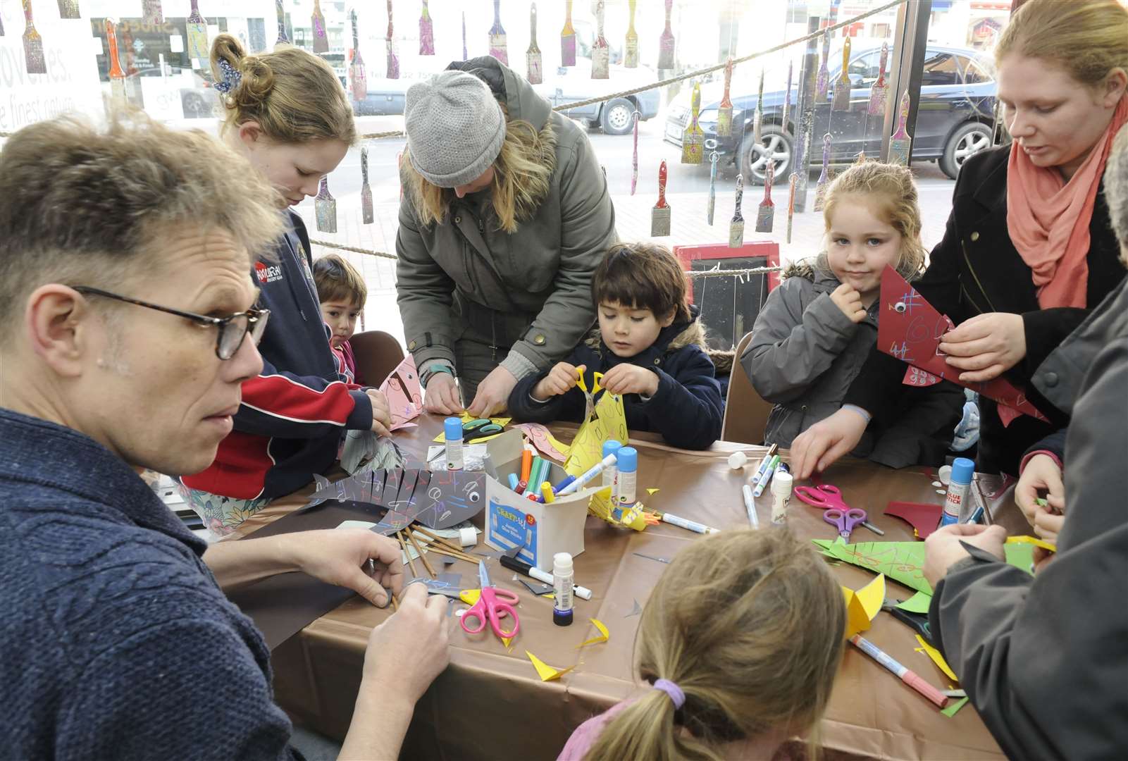 Russell Dean from Strangeface Theatre runs an arts class at the centre in 2018