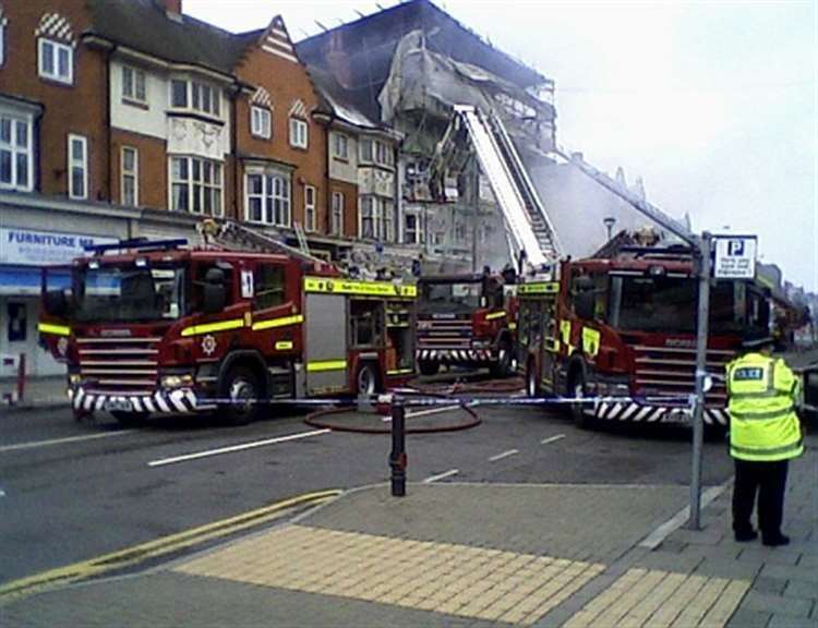 Eight firefighters battled the blaze in Northdown Road, Cliftonville, in 2009