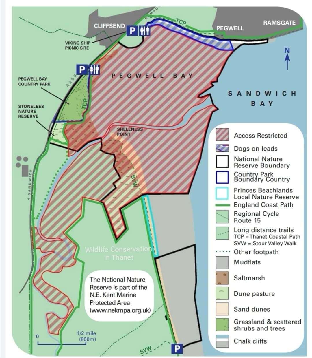 Many areas of Sandwich and Pegwell Bay Nature Reserve are restricted to the public