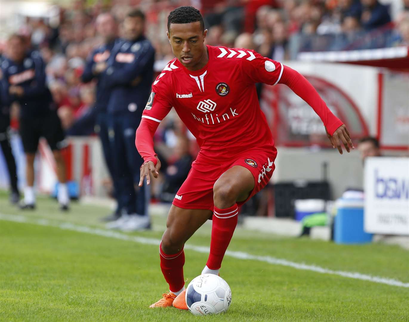 Ebbsfleet striker Alex Reid - scored in the first minute at Enfield Town. Picture: Andy Jones