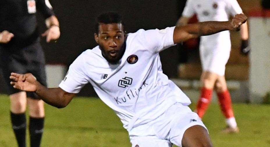 Dominic Poleon - scored an opening day hat-trick in 21 minutes for Ebbsfleet. (50217888)