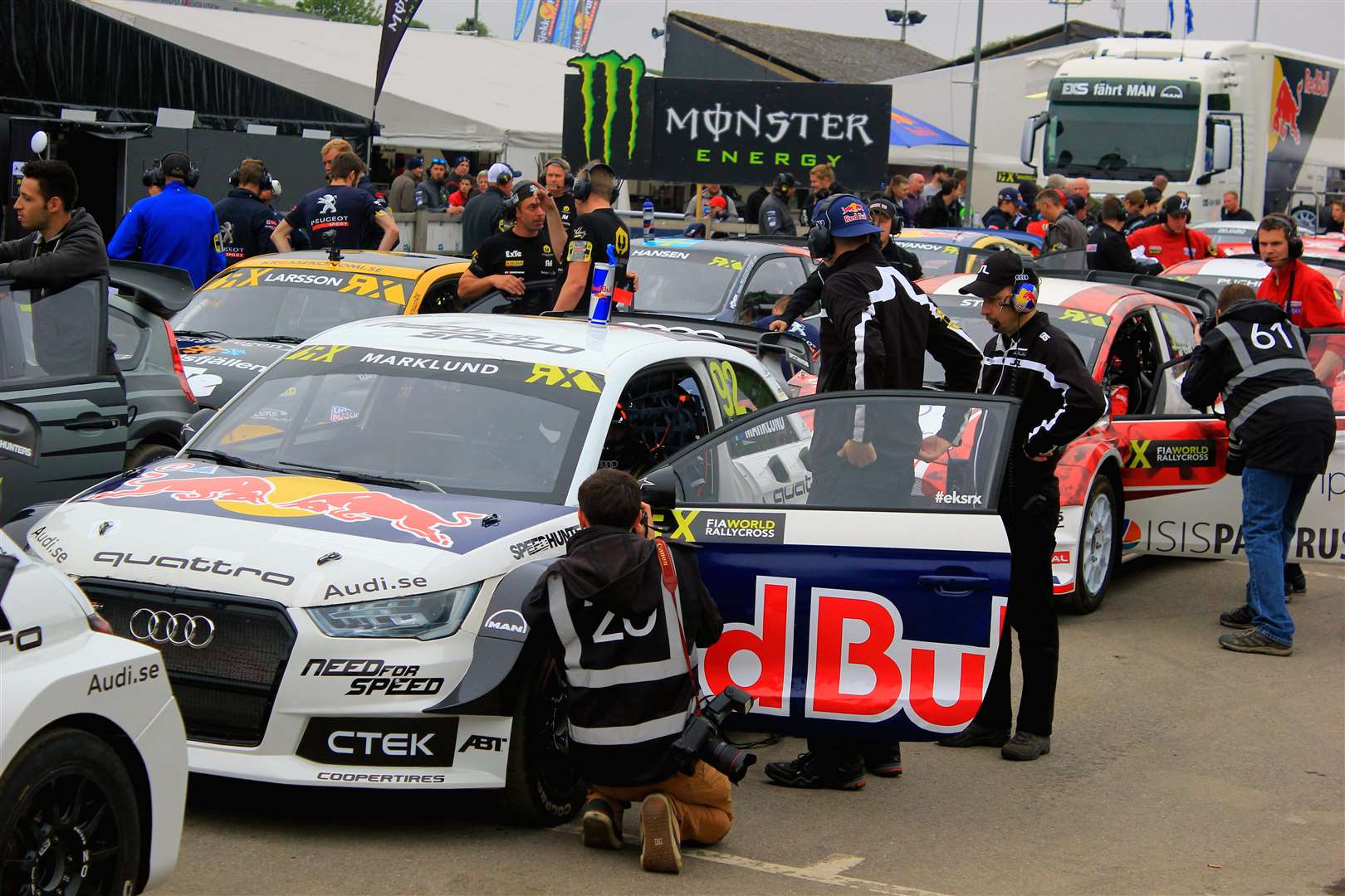 A field of 29 Supercars made for a packed paddock. Picture: Joe Wright