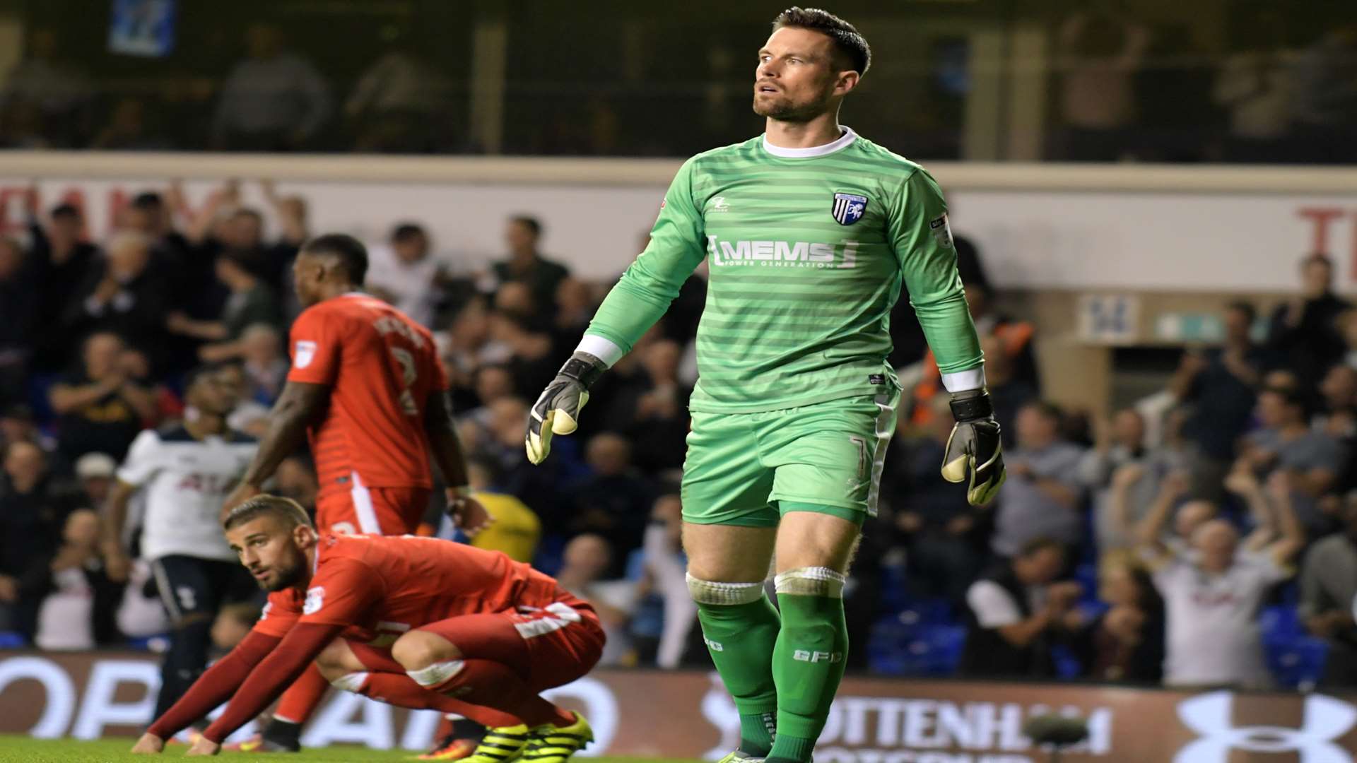 Stuart Nelson in action against Tottenham Picture: Barry Goodwin