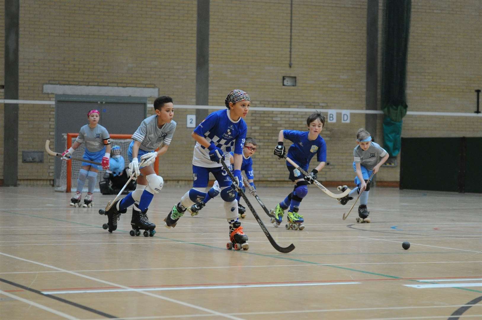 Roller hockey action at Gillingham's Medway Park Picture: Steve Crispe