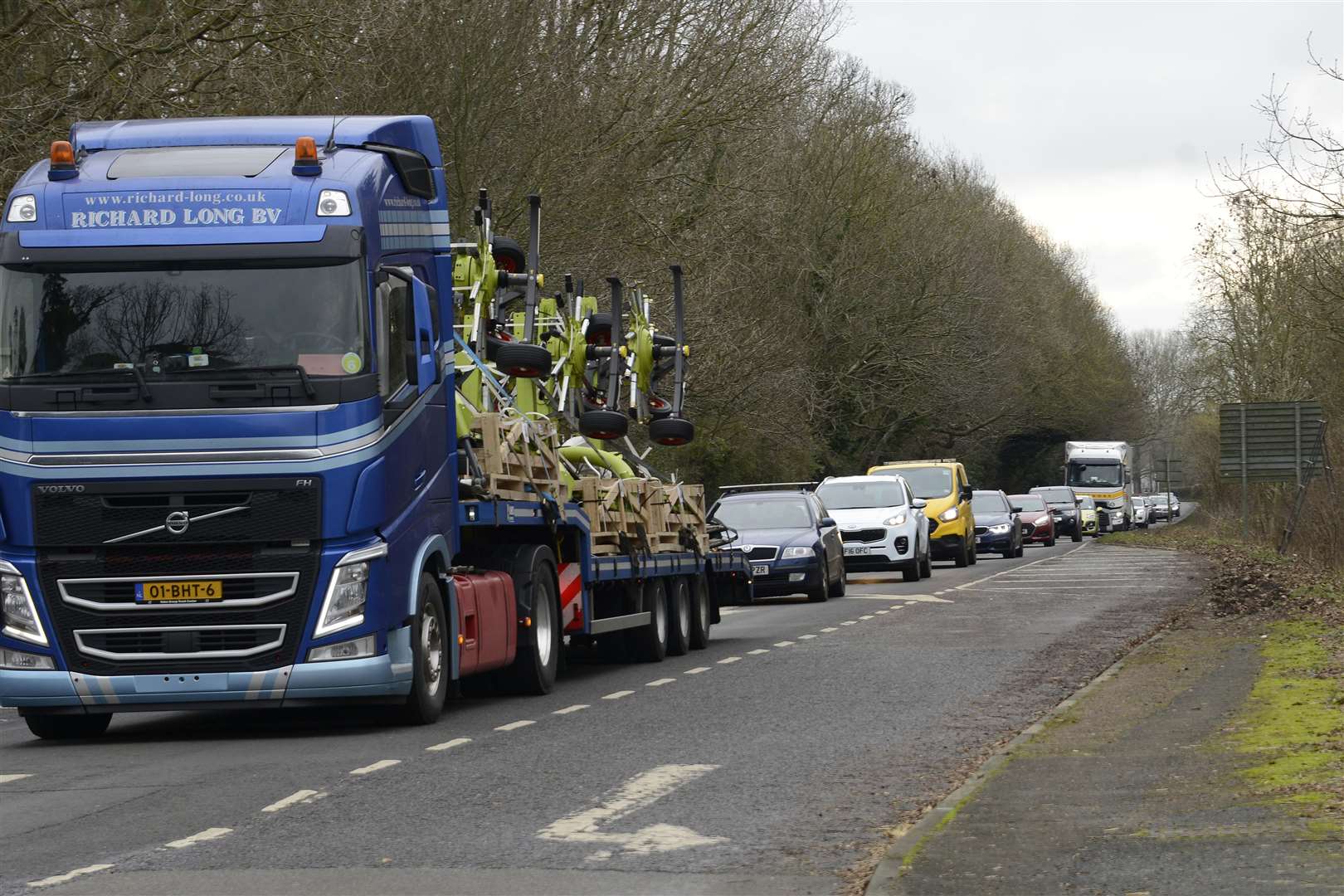 There were long delays on the A20 earlier this month