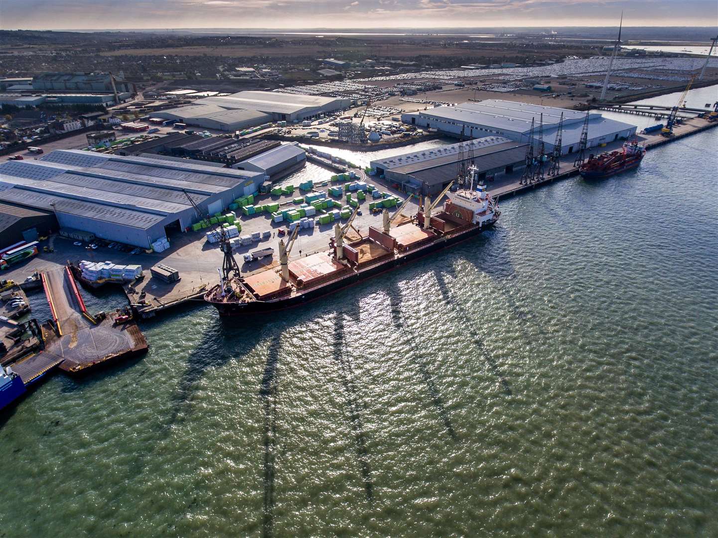 Workers at Sheerness docks aren't happy about plans to cuts 50 jobs and overtime hours. Picture: Peel Ports