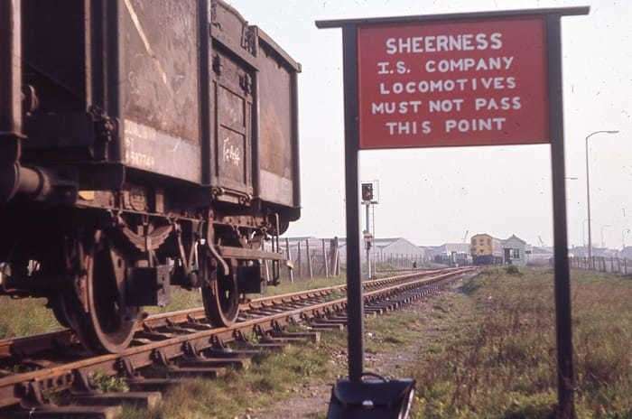 Trucks using the railway line which also served the Sheerness steelworks. Picture: Andrew Munday