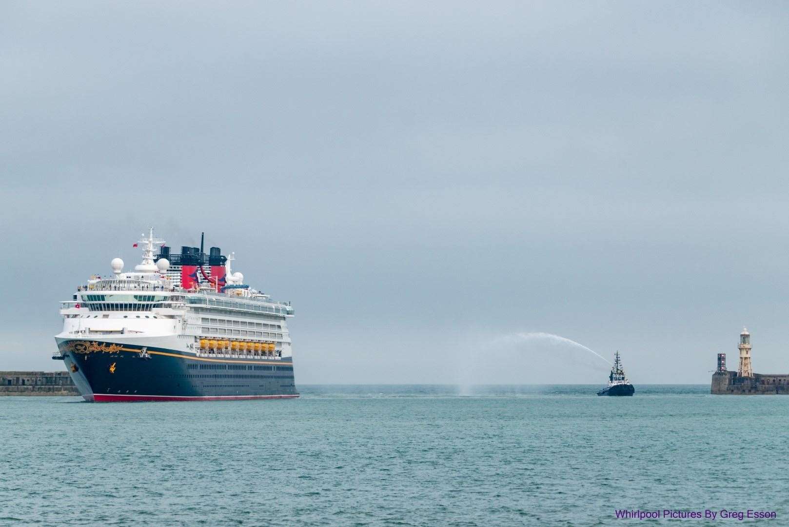 Disney Magic departing Dover after 15 months. Picture: Greg Esson