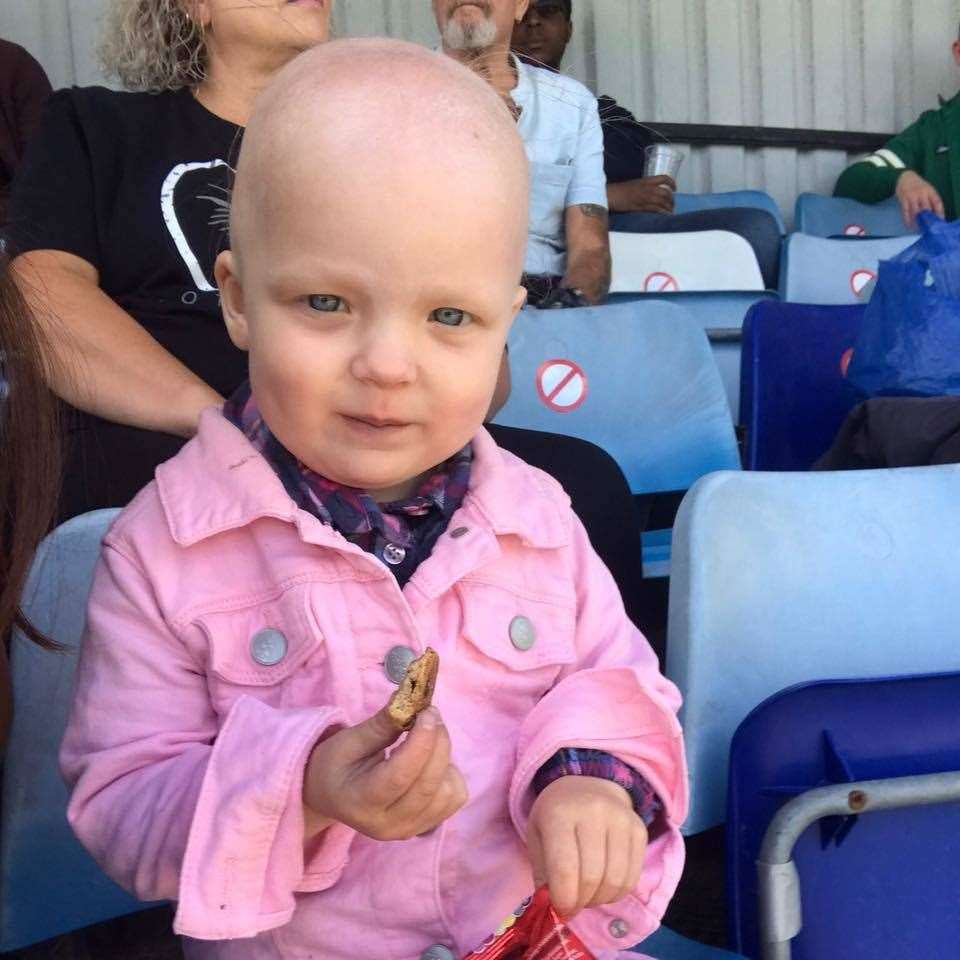 Ivy, two, is undergoing treatment for acute lymphoblastic leukaemia