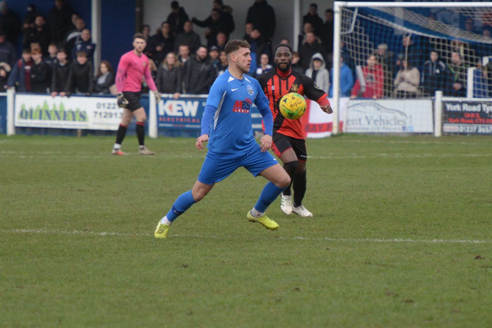 Herne Bay take on Sittingbourne earlier this month in the Isthmian League Picture: Chris Davey