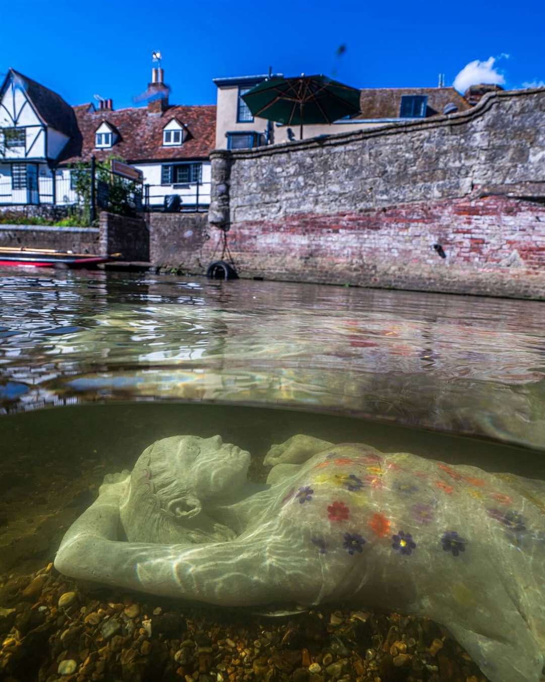 The eerily-beautiful but controversial new Alluvia created by Jason deCaires Taylor in the Stour in Canterbury. Photo: Jason deCaires Taylor