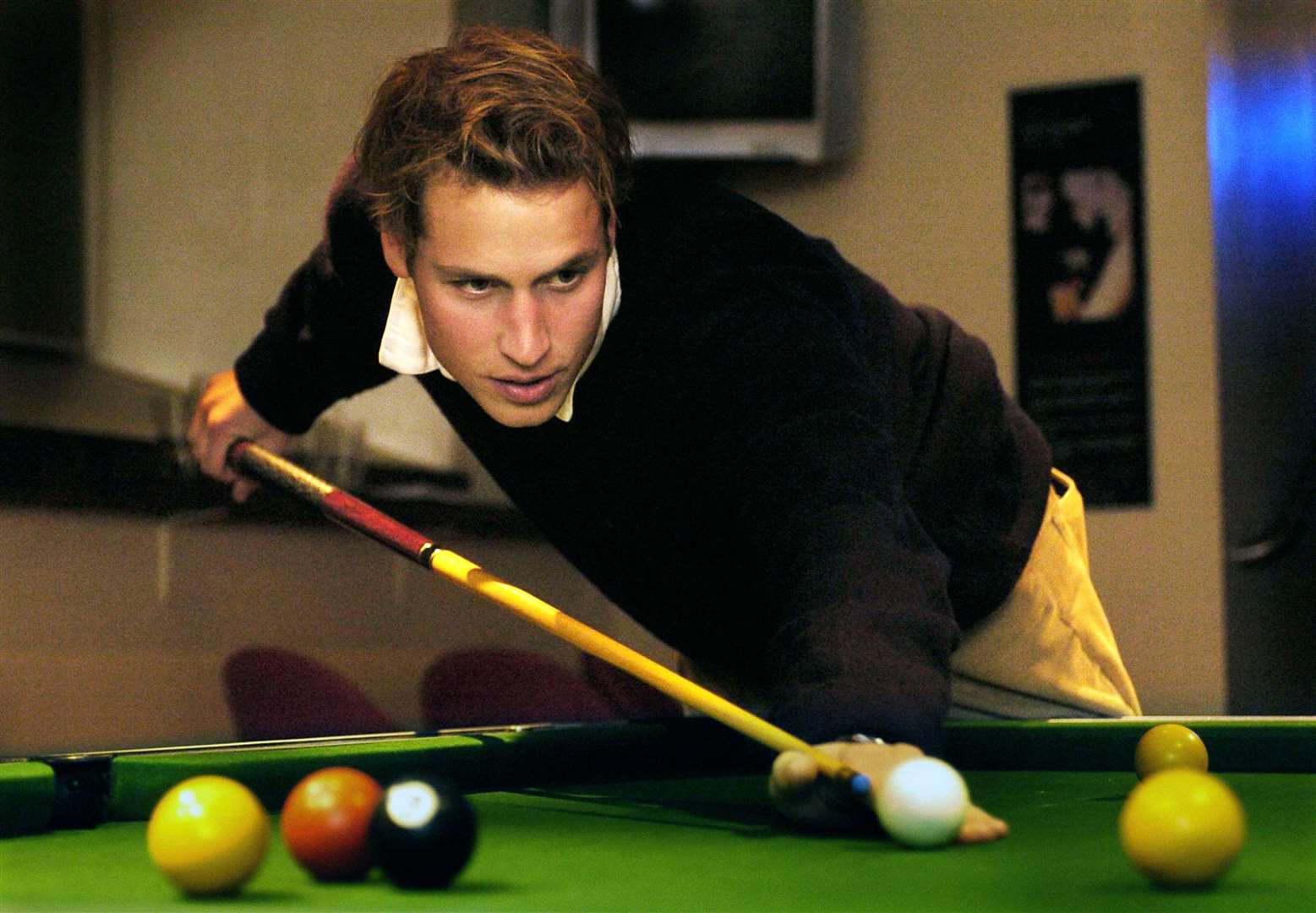 There was also time away from the studies to play pool with friends at a bar in the Scottish town (David Cheskin/PA)