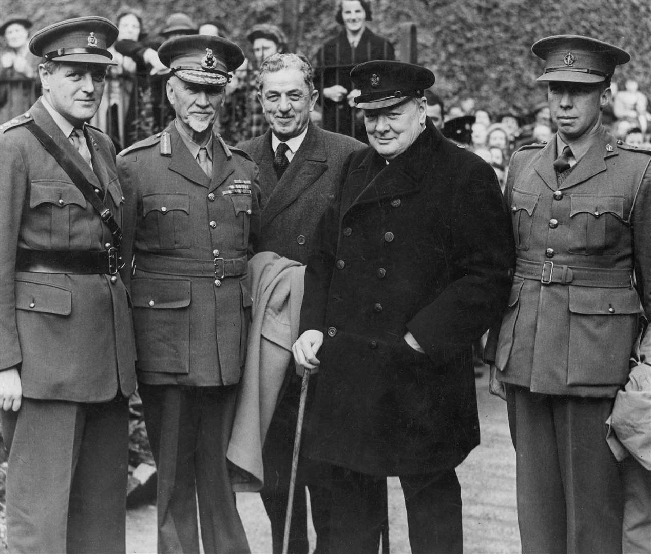 Sir Winston Churchill during a visit to Dover in 1942