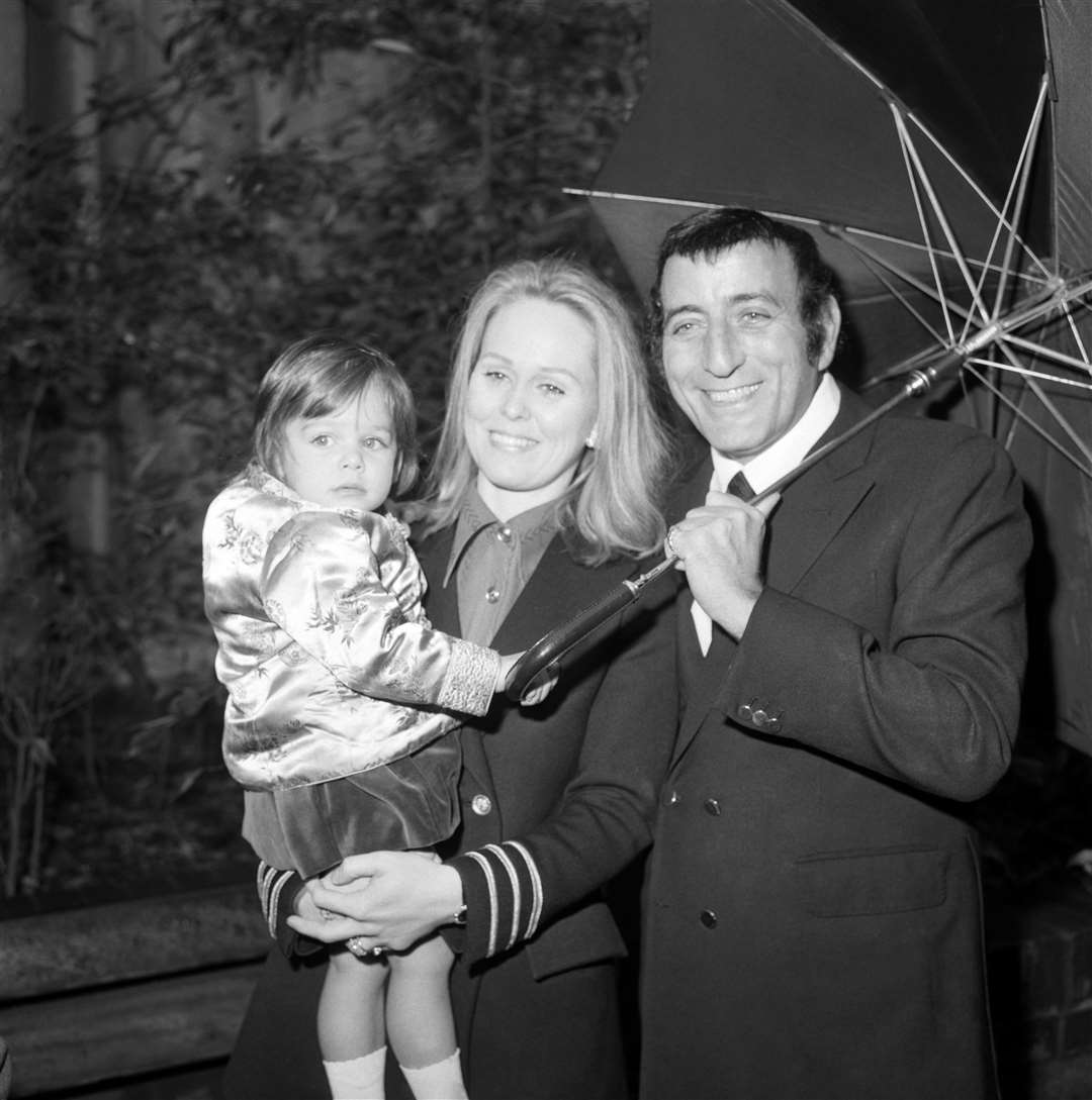 Tony Bennett and his second wife Sandra Grant, with their daughter Joanna (PA)