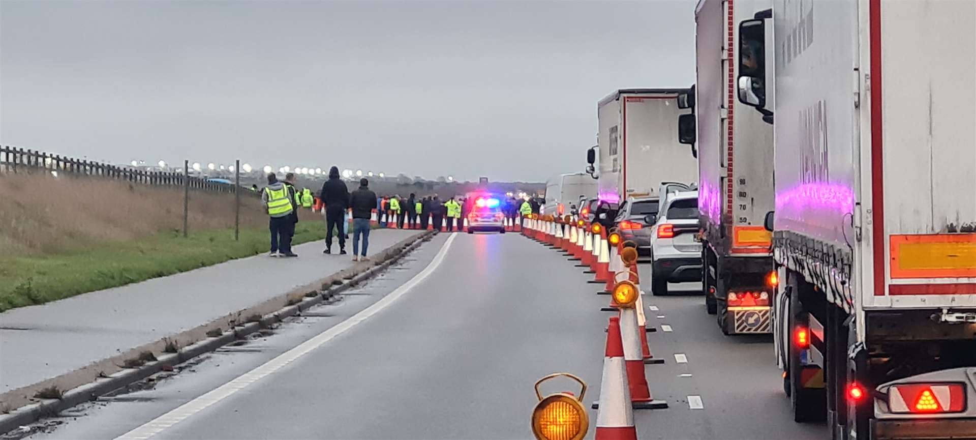 Lorry chaos at Manston