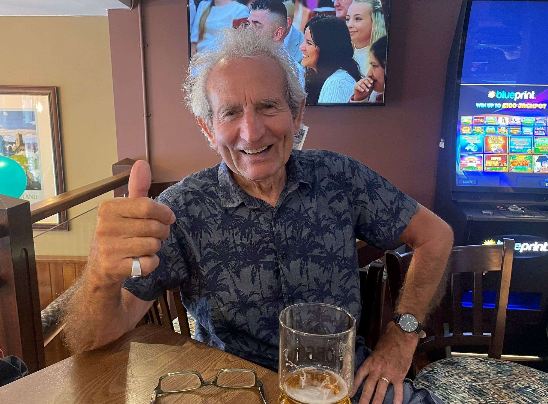 Barry Steers, 78, gives the new look pub the thumbs up. Picture: Joe Crossley