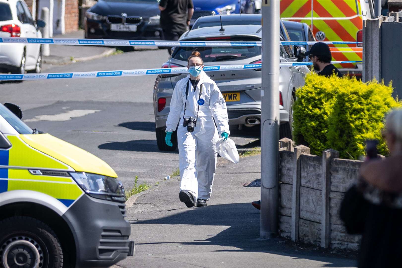 A police scenes of crime officer at the scene in Southport (James Speakman/PA)