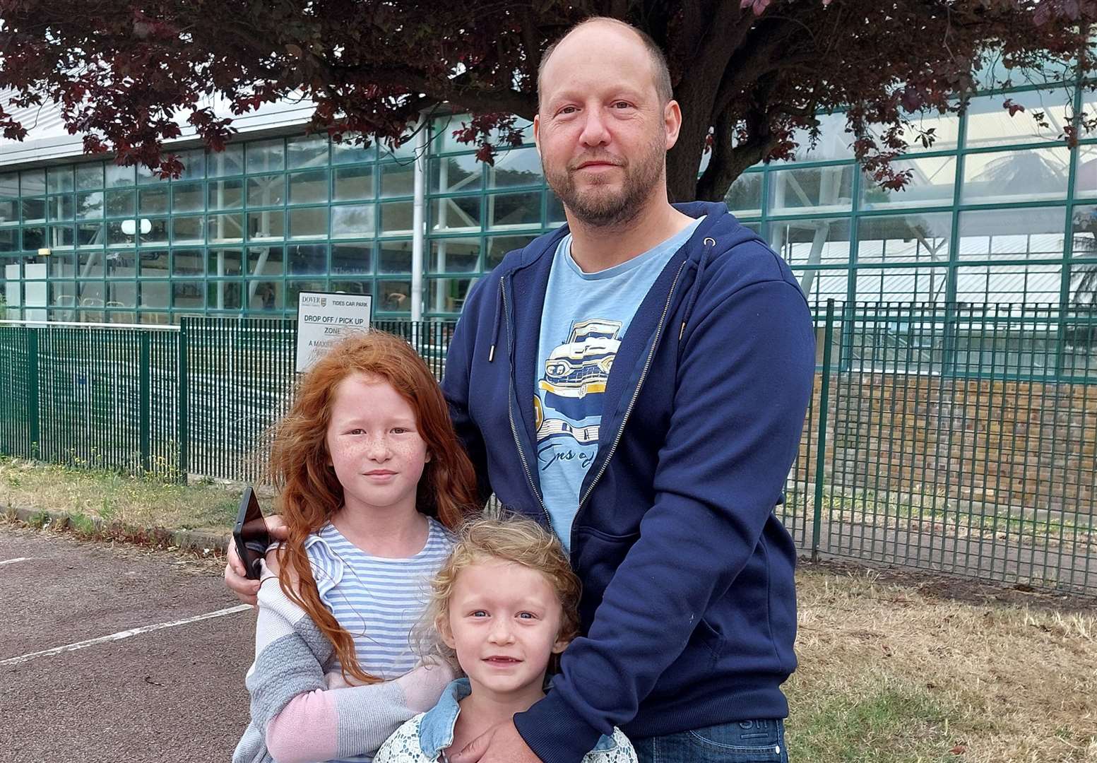 Dad Neil Gargaro travelled from Bexleyheath to visit Tides with daughters Ayla, 10, and Aria, six