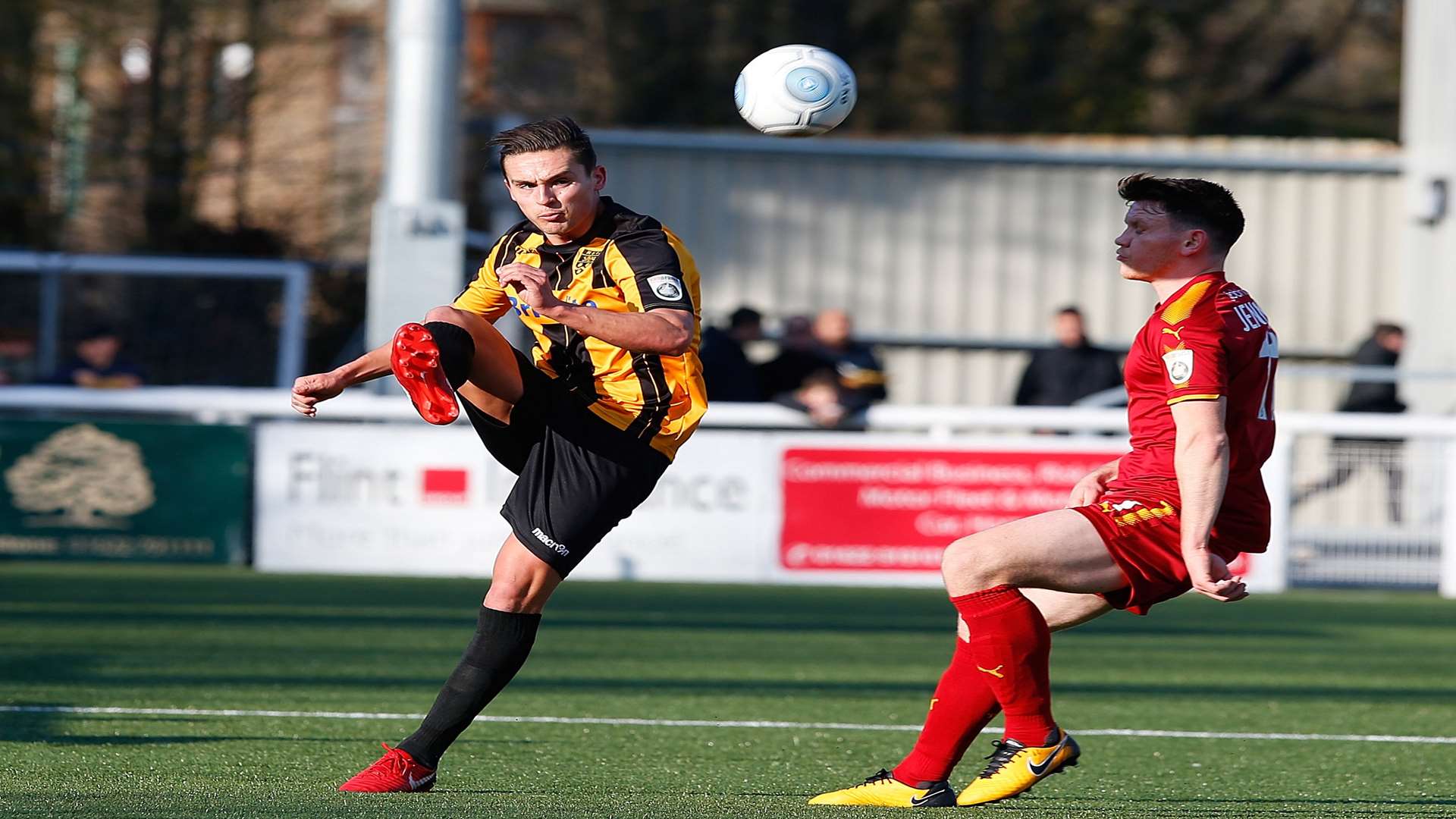 Josh Hare clears his lines Picture: Andy Jones