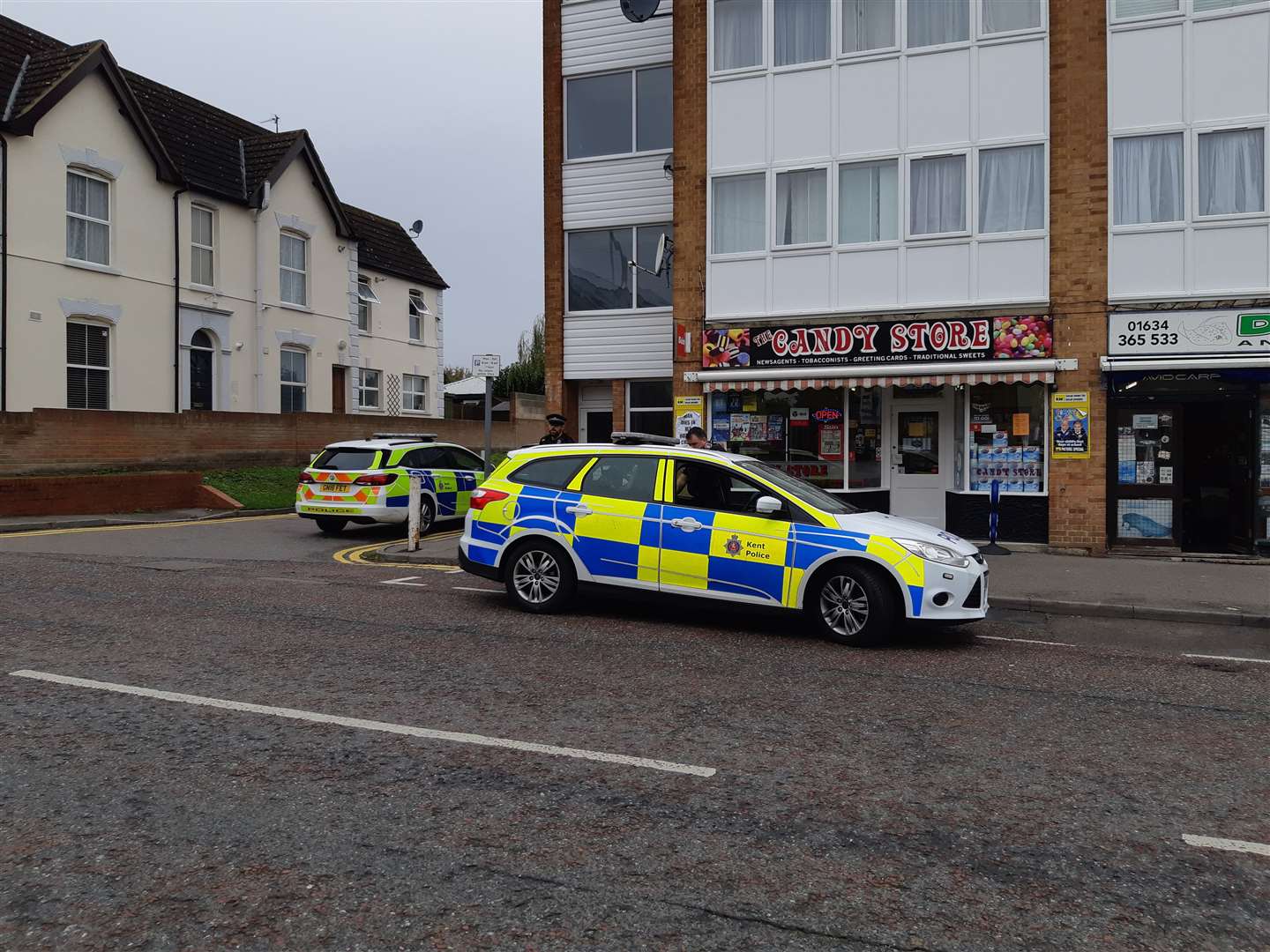 The police captured the man outside The Candy Store in Rainham. (19170184)