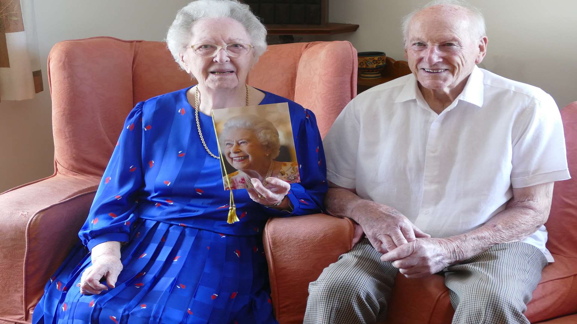 Dorothy and Tim Walter celebrate at home