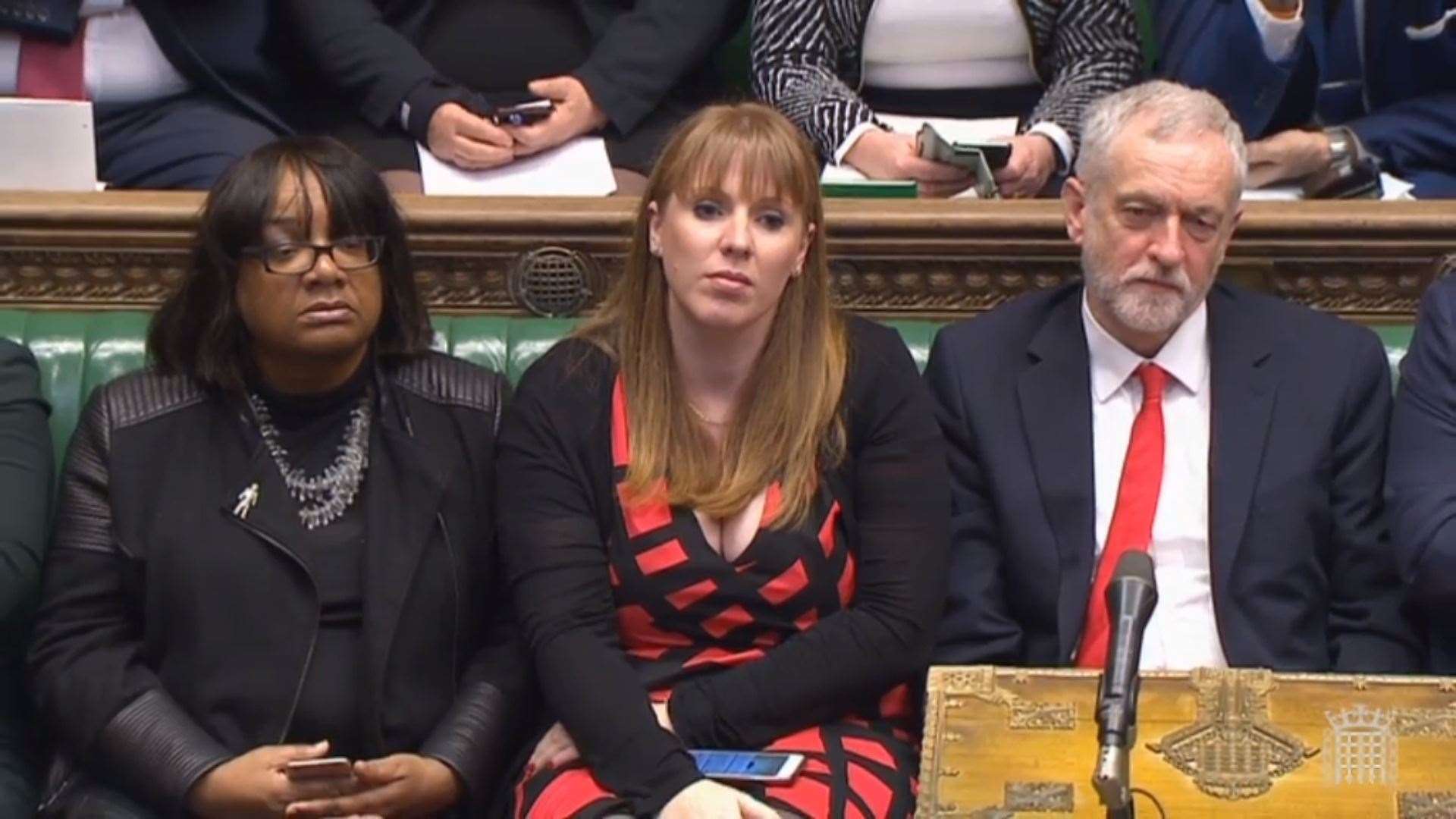 Angela Rayner served in Jeremy Corbyn’s shadow cabinet alongside Diane Abbott (PA)