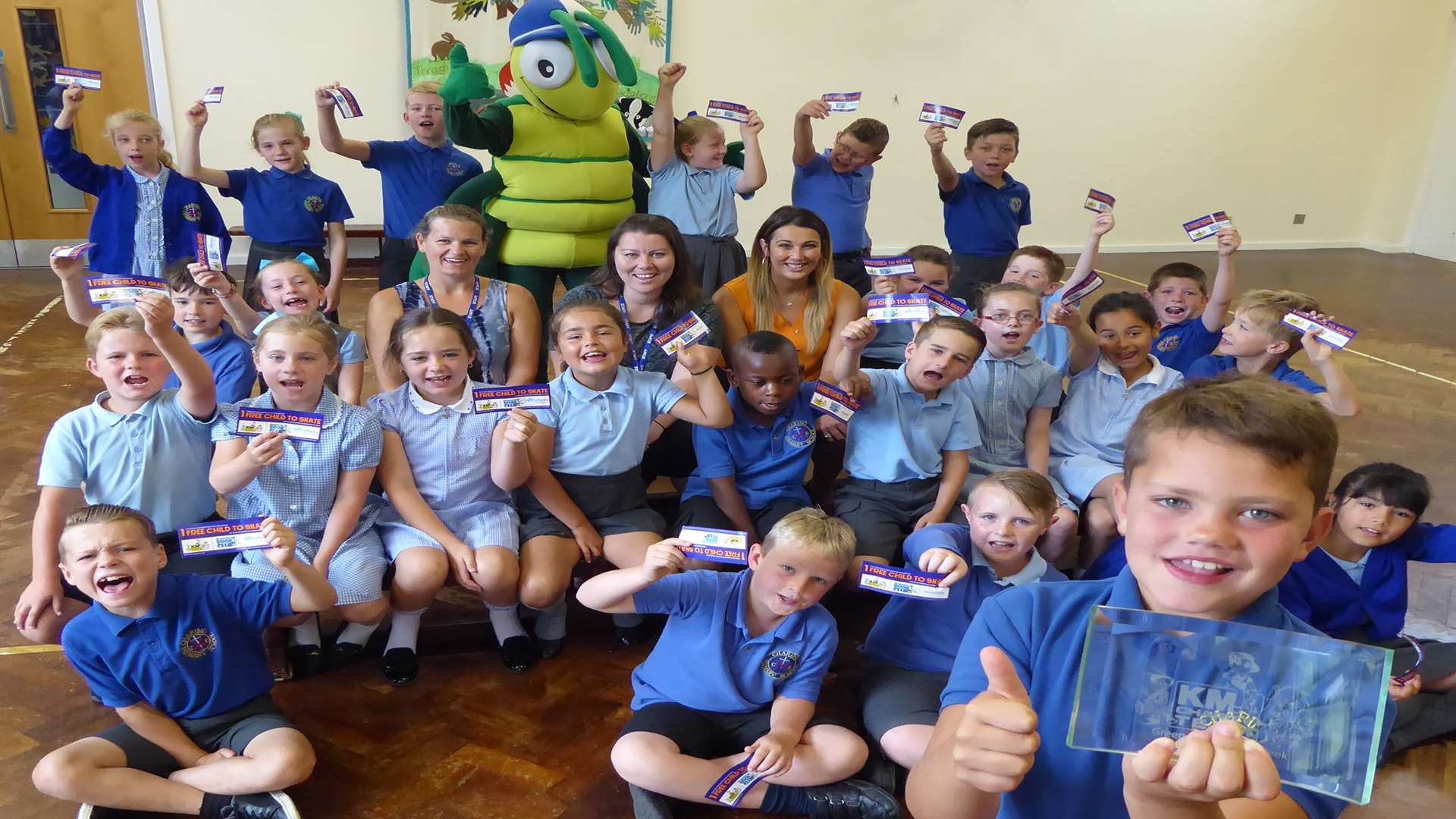 Charing C of E Primary School in Ashford gives the KM Charity Team’s ...