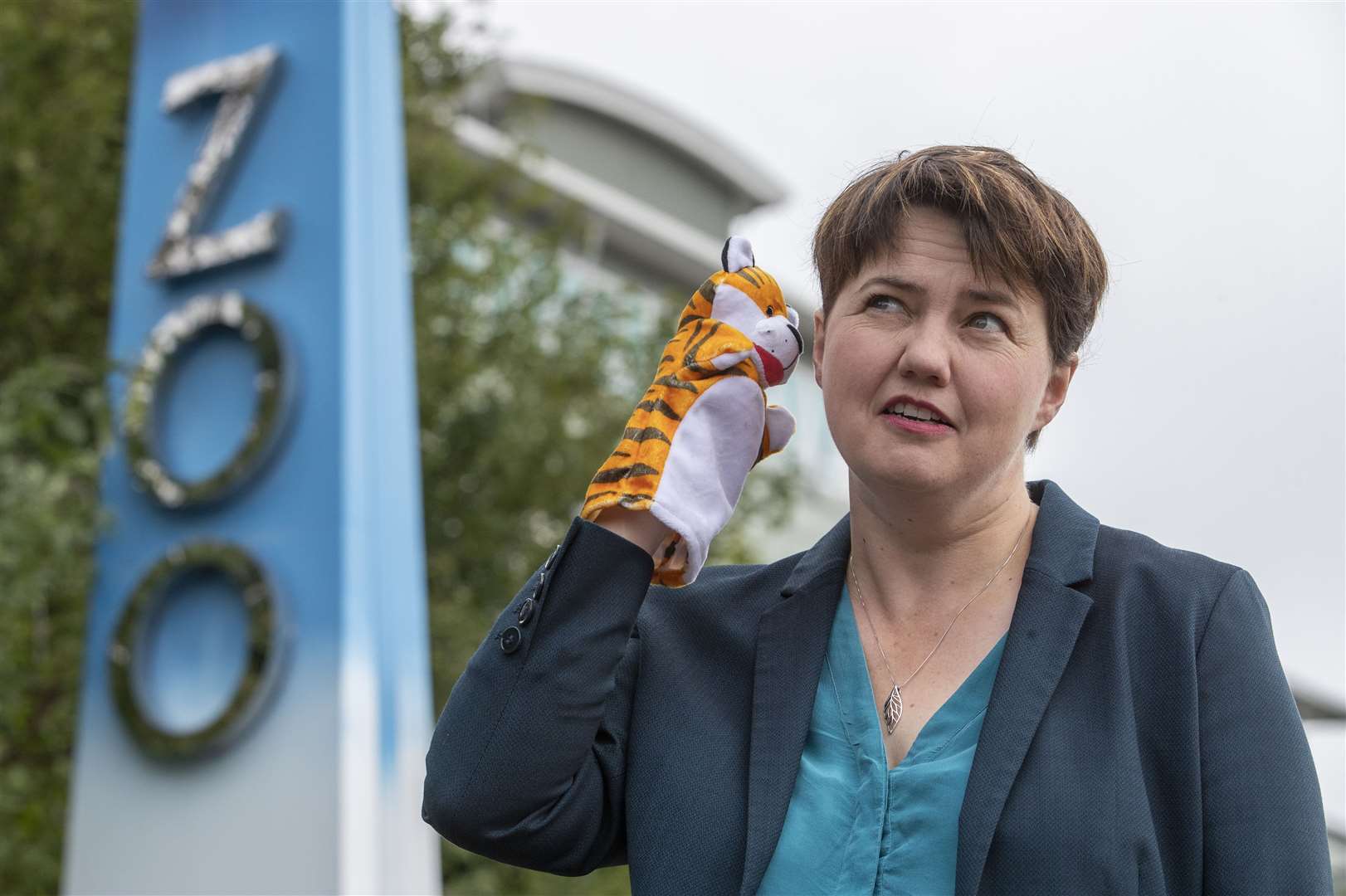 Edinburgh MSP Ruth Davidson campaigning outside Edinburgh Zoo for its safe reopening last month (Jane Barlow/PA)