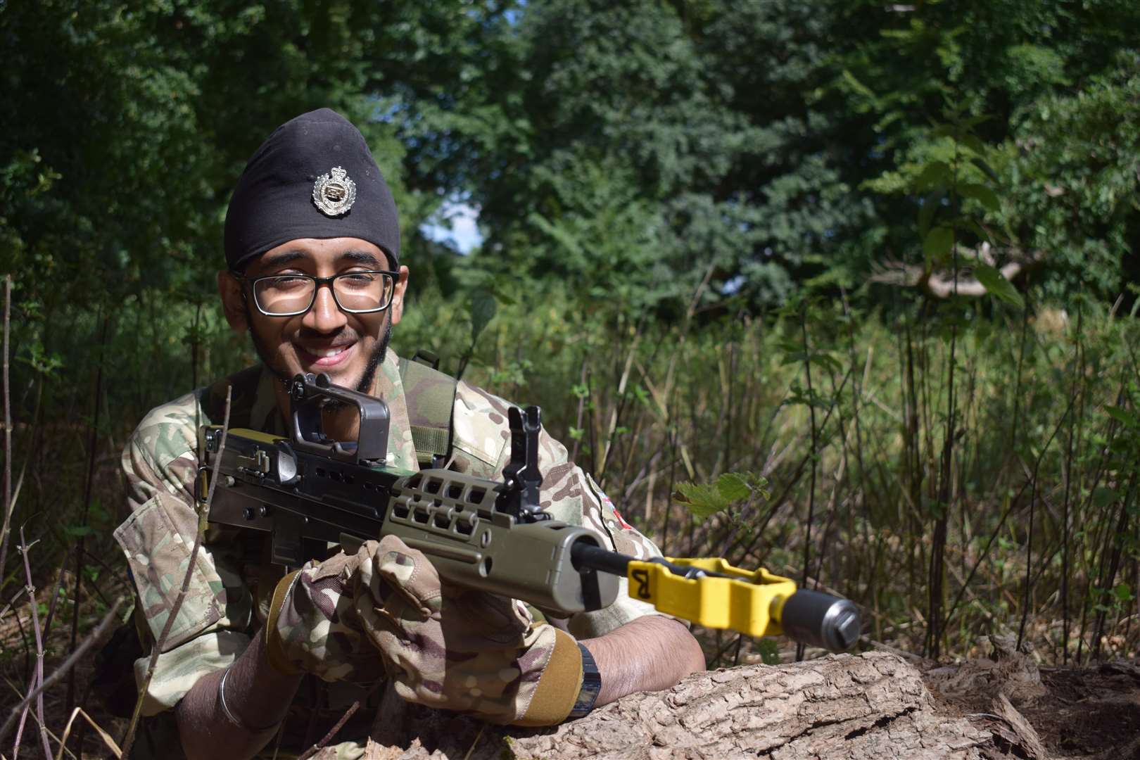 Cadet Tanveer Kahlon, 17, out in the field he is from Gravesend